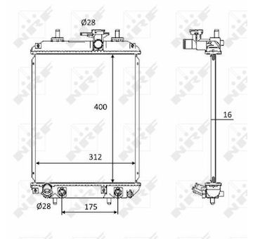Chladič, chlazení motoru NRF 58538