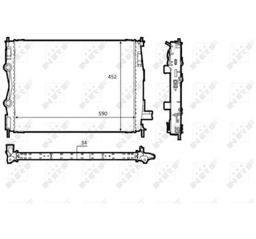 Chladič, chlazení motoru NRF 58539