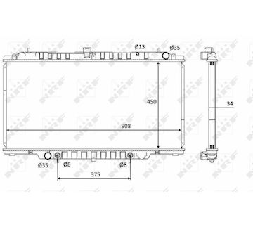 Chladič, chlazení motoru NRF 58548
