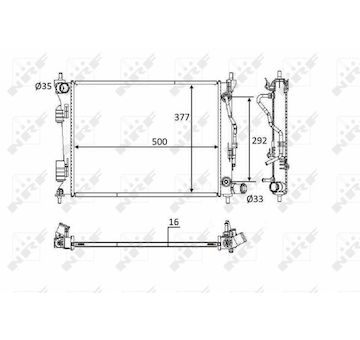 Chladič, chlazení motoru NRF 58556