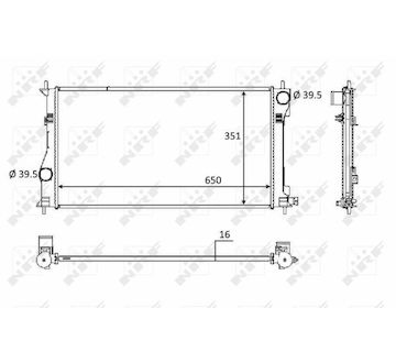 Chladič, chlazení motoru NRF 58558