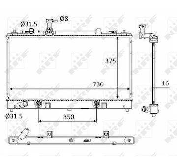 Chladič, chlazení motoru NRF 58560