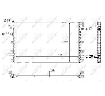 Chladič, hnací baterie NRF 58569