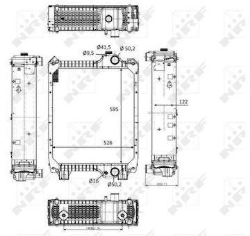 Chladič, chlazení motoru NRF 58571