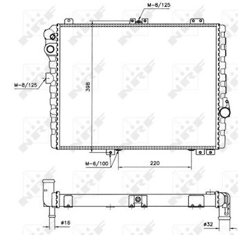 Chladič, chlazení motoru NRF 58579