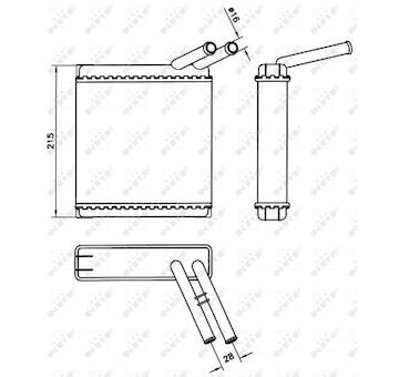 Výměník tepla, vnitřní vytápění NRF 58581