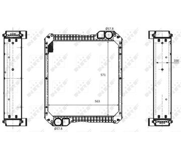 Chladič, chlazení motoru NRF 58594