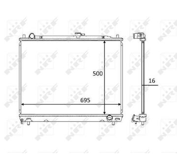 Chladič, chlazení motoru NRF 58595