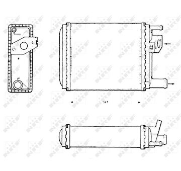 Výměník tepla, vnitřní vytápění NRF 58600