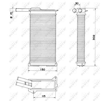 Výměník tepla, vnitřní vytápění NRF 58608
