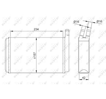 Výměník tepla, vnitřní vytápění NRF 58614