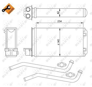 Výměník tepla, vnitřní vytápění NRF 58617