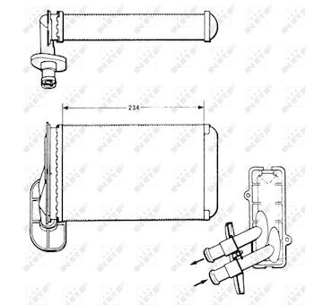 Výměník tepla, vnitřní vytápění NRF 58622