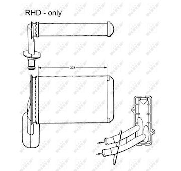 Výměník tepla, vnitřní vytápění NRF 58623
