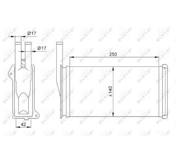 Výměník tepla, vnitřní vytápění NRF 58638