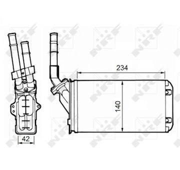 Výměník tepla, vnitřní vytápění NRF 58643