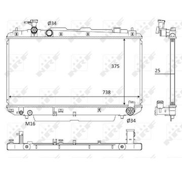 Chladič, chlazení motoru NRF 58645