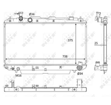 Chladič, chlazení motoru NRF 58645