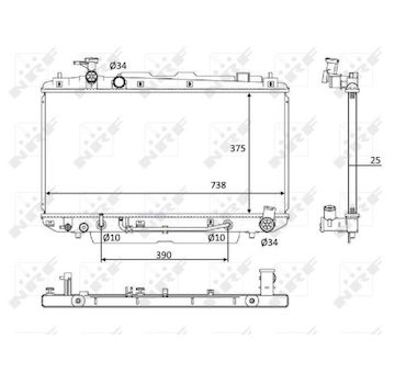 Chladič, chlazení motoru NRF 58646