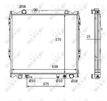 Chladič, hnací baterie NRF 58648