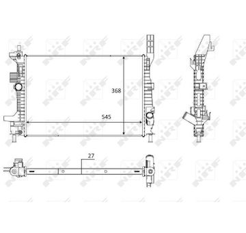 Chladič, chlazení motoru NRF 58650