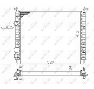 Chladič, chlazení motoru NRF 58656