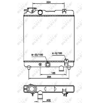 Chladič, chlazení motoru NRF 58659
