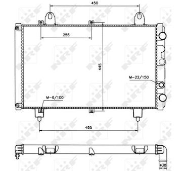 Chladič, chlazení motoru NRF 58666