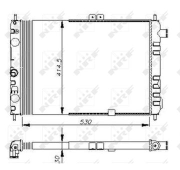 Chladič, chlazení motoru NRF 58670