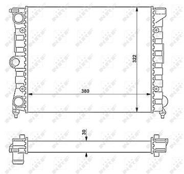 Chladič, chlazení motoru NRF 58696