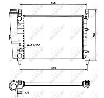Chladič, chlazení motoru NRF 58705
