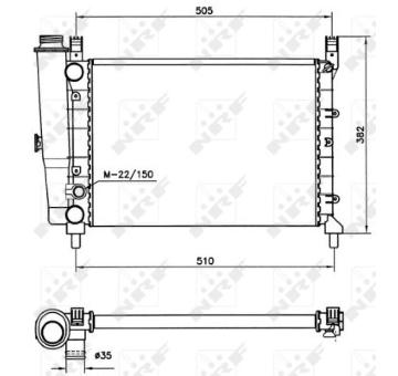 Chladič, chlazení motoru NRF 58705