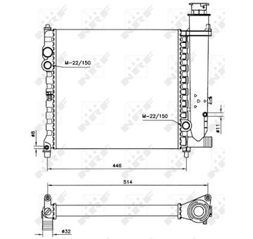 Chladič, chlazení motoru NRF 58714