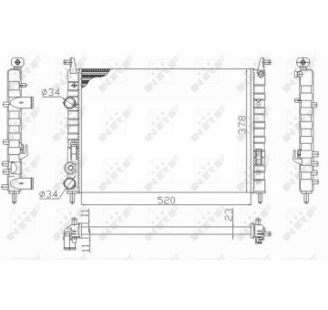 Chladič, chlazení motoru NRF 58726
