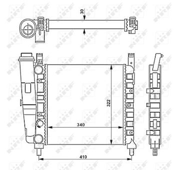 Chladič, chlazení motoru NRF 58730