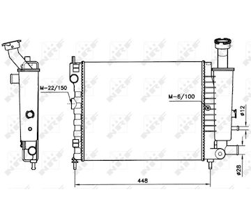 Chladič, chlazení motoru NRF 58736