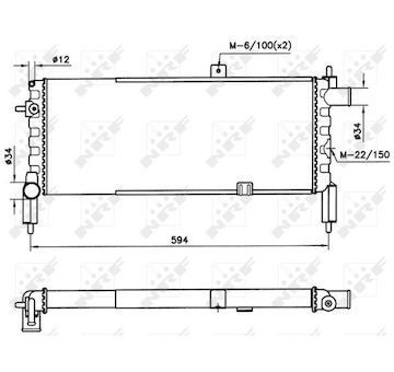 Chladič, chlazení motoru NRF 58759
