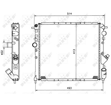 Chladič, chlazení motoru NRF 58784