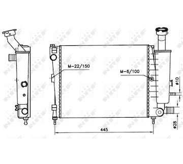 Chladič, chlazení motoru NRF 58789