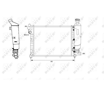 Chladič, chlazení motoru NRF 58807