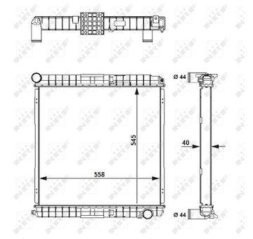 Chladič, chlazení motoru NRF 58827