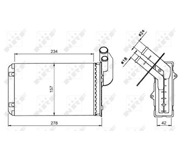 Výměník tepla, vnitřní vytápění NRF 58836