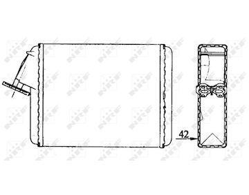 Výměník tepla, vnitřní vytápění NRF 58840