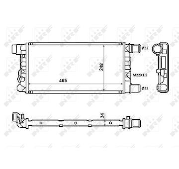Chladič, chlazení motoru NRF 58845