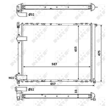 Chladič, chlazení motoru NRF 58849