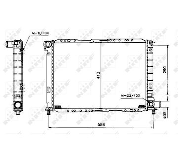 Chladič, chlazení motoru NRF 58858