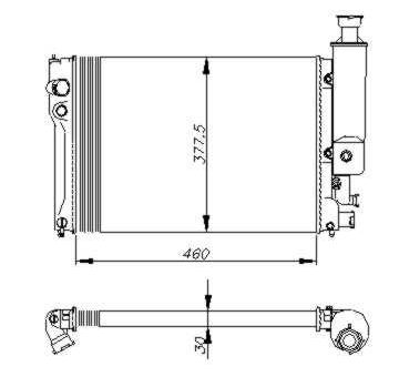 Chladič, chlazení motoru NRF 58886