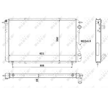 Chladič, chlazení motoru NRF 58901