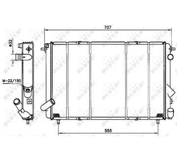 Chladič, chlazení motoru NRF 58902