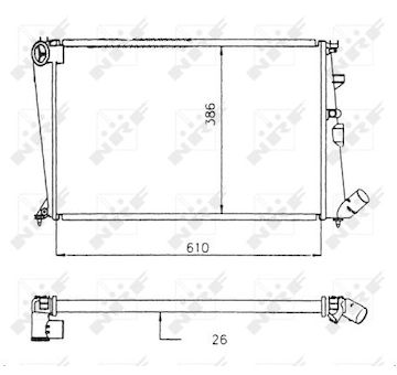 Chladič, chlazení motoru NRF 58914